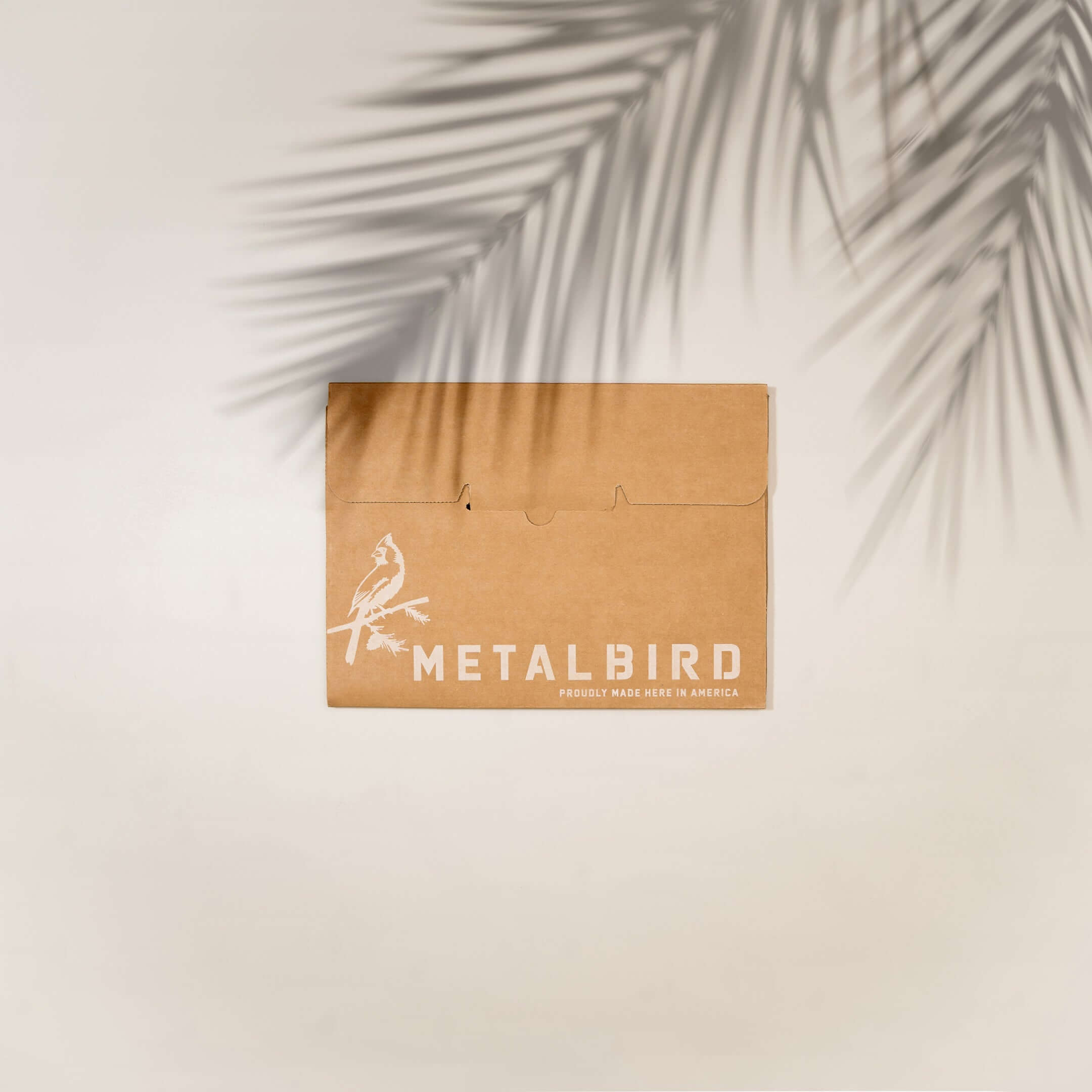 Hummingbird gift box made from recycled cardboard with Metalbird branding a proudly American?made beautifully packaged gift.
