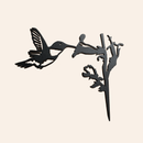 Alternate angle of Hummingbird silhouette in black powder coat edge detail visible.