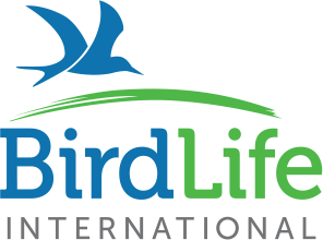 The BirdLife International logo—featuring a blue bird above a green swoosh, “BirdLife” in bold letters, and “INTERNATIONAL” below—appears with the message: NATURE NEEDS YOUR SUPPORT. Clean lines evoke a sleek metal design.