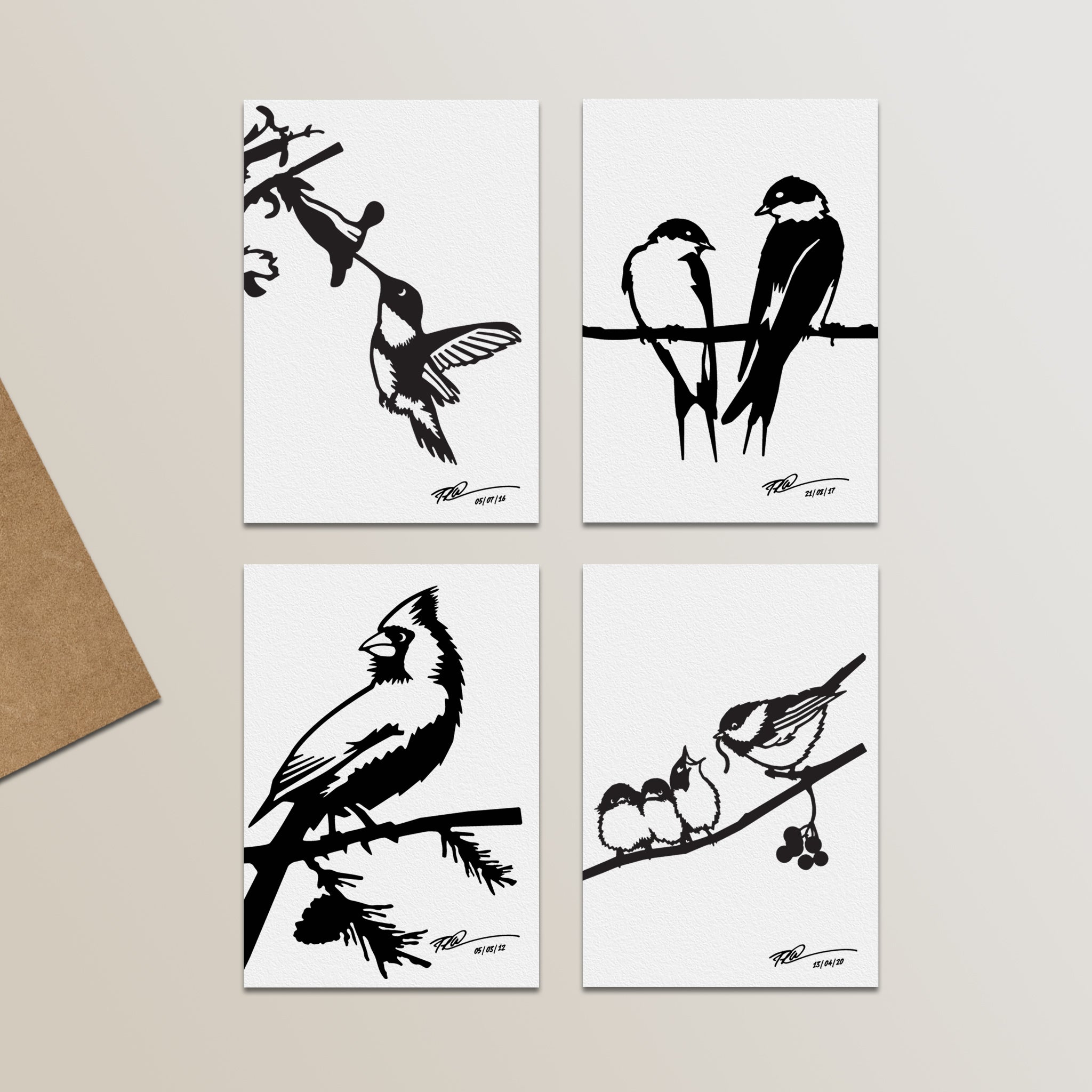 Metalbird Greeting Card Set