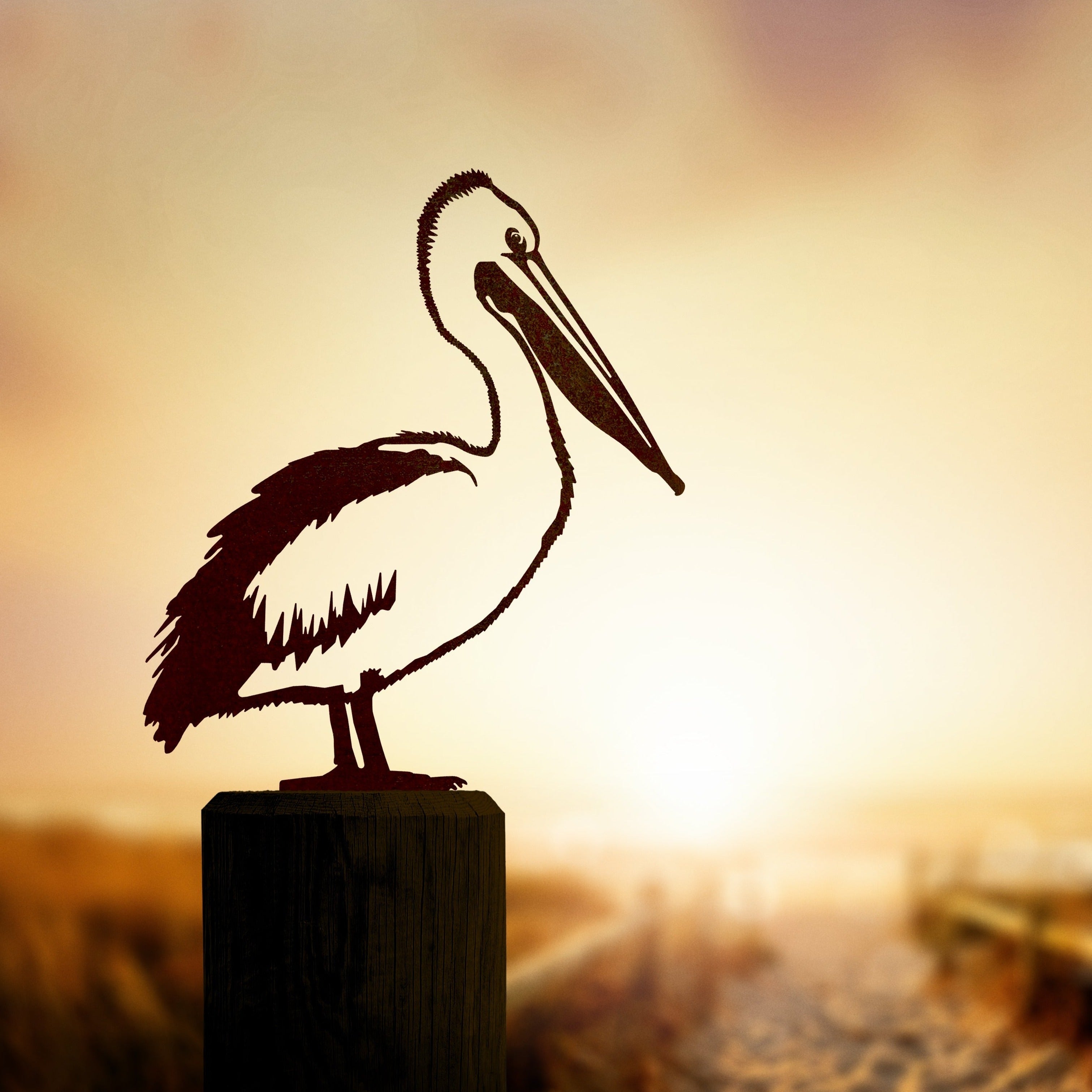 Coastal Pelican Silhouette discount - Original Woodburning - SALE